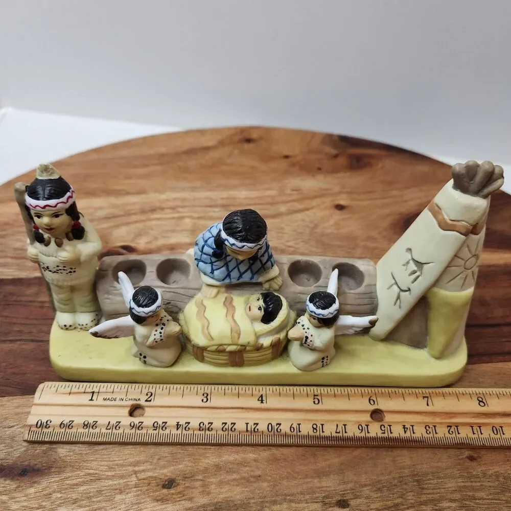 MSR Imports 1993 Native American Nativity Advent Candle Holder – Figurine